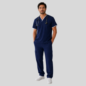 Ambo Benicio Mf Casual azul con celeste