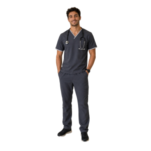 Ambo Benicio Mf Casual gris topo con celeste.